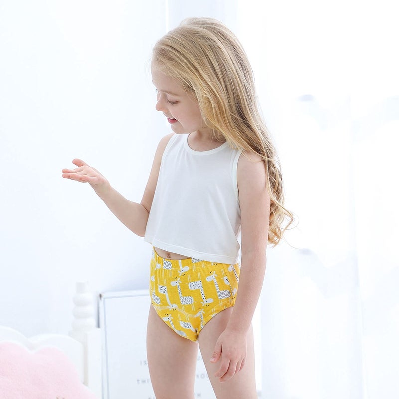 U0U Baby Girls'4 Pack Cotton Training Pants Toddler Potty Training Underwear for Boys and Girls Pink 4T - Image 3